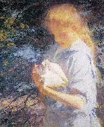 Frank Weston Benson Eleanor Holding a Shell china oil painting reproduction